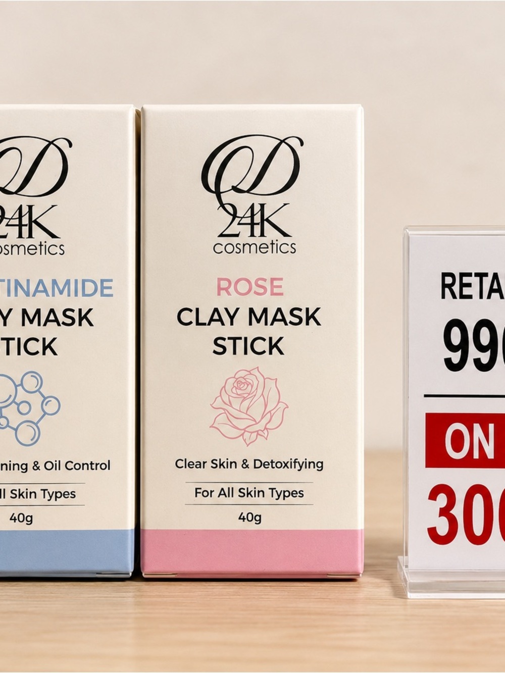 24K Cosmetics Rose Clay Mask Stick — Pink Detoxifying Mask